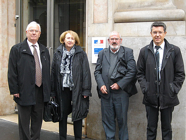 Marie-Françoise Signoret et les présidents des communautés de communes