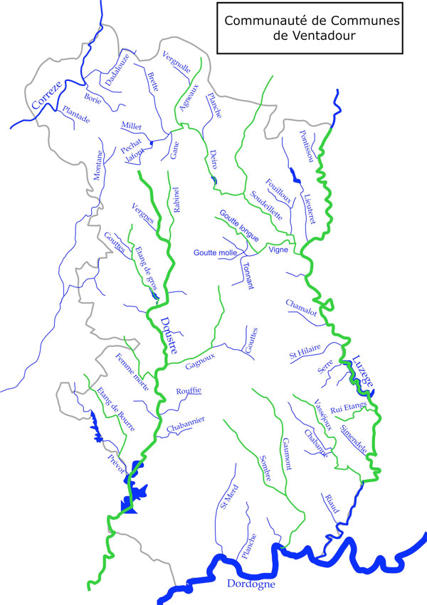 Cartographie des cours d’eau restaurés au 31 décembre 2010